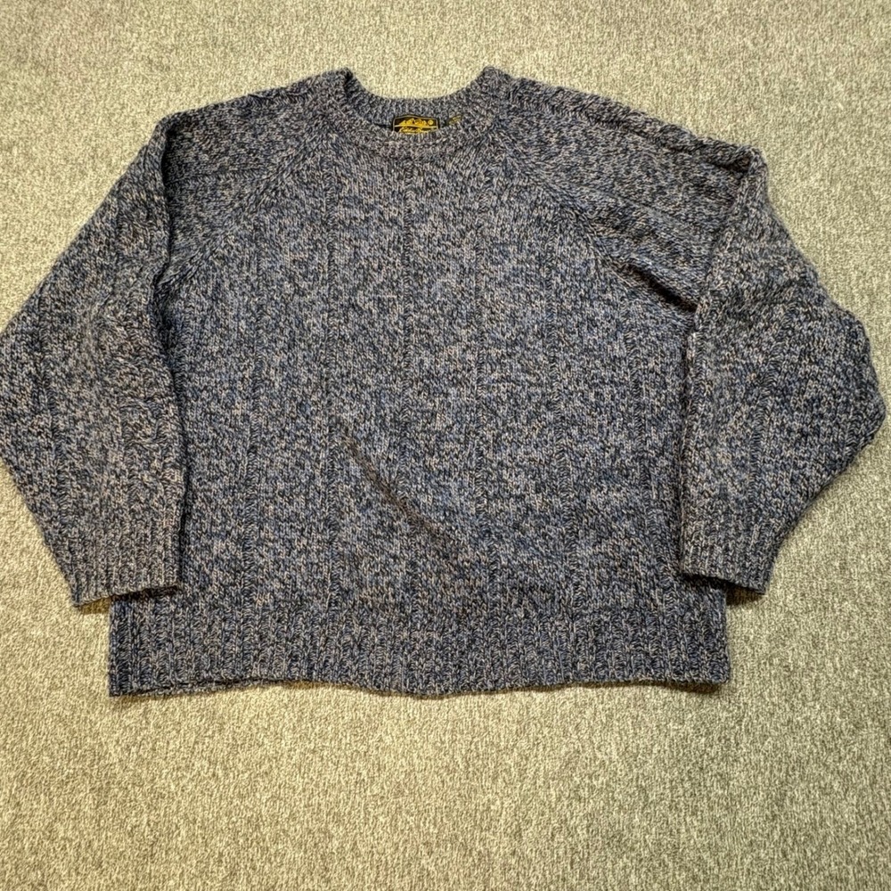 Vintage Eddie Bauer Mens M 85% Wool Heavy Knit Crew Neck Sweater - Picture 2 of 8